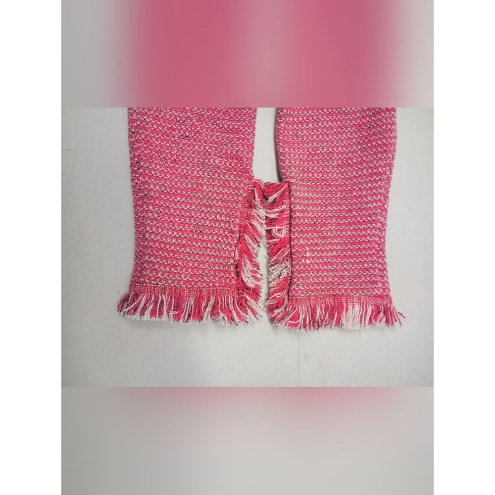 NIC + ZOE Knit Cardigan Sweater Open Women's Sz S Pink Fringe NWOT - Picture 6 of 11